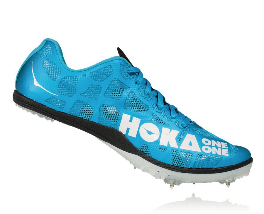 Hoka One One Spikes Mens Blue/White - Rocket X - 81670DYQR